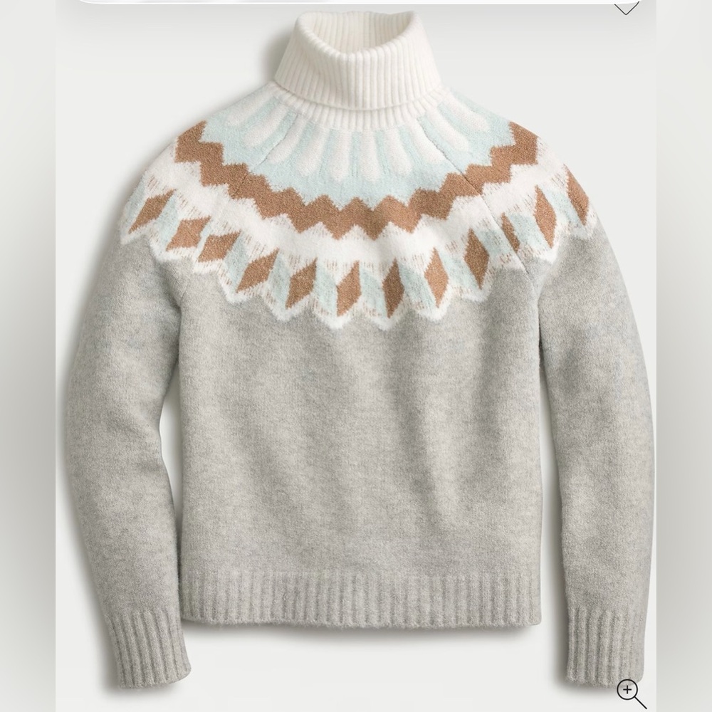 J. Crew Fair Isle turtleneck sweater - size small